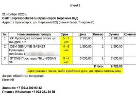 прокладка головки блока