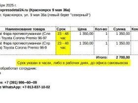 фара противотуманная