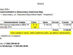 кольца поршневые, к-т